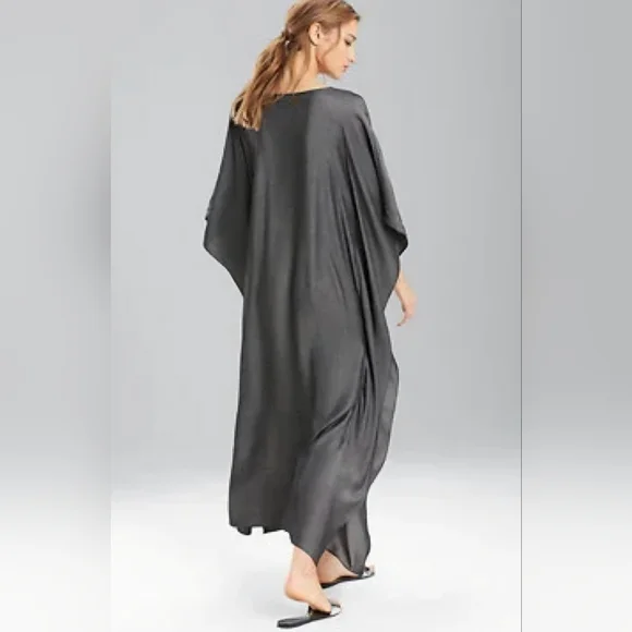 Natori Sleep Kaftan Kimono Grey Size Large - Picture 7 of 7